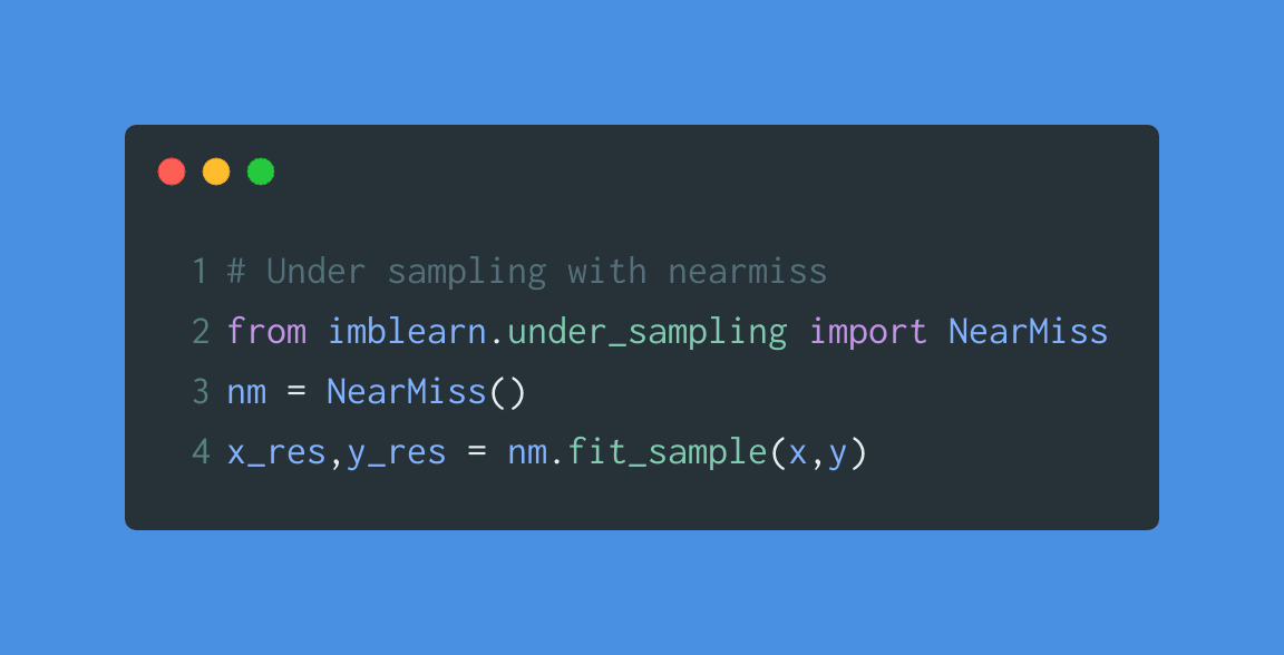 under sampling with nearness