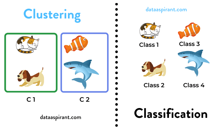 Clustering Vs Classification Example