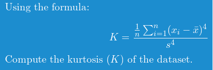 Calculate Kurtosis